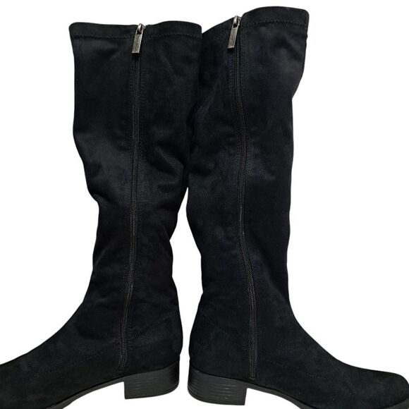 Bussola Siena Whimsygoth Microtec Soft Suede Goth Riding Boots 39 US 8-8:5 Black - Picture 11 of 17